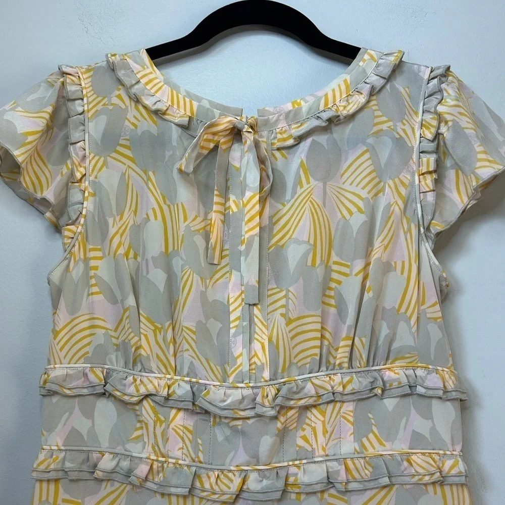 Tory Burch Bernice 100% Silk Midi Dress Size 6